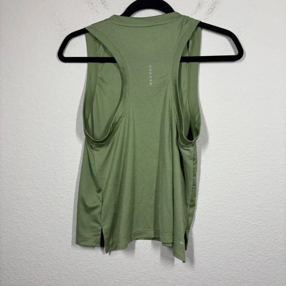 Nike Small Dri-Fit Running Tank City Core Top Olive Green Racerback Activewear - Picture 3 of 10